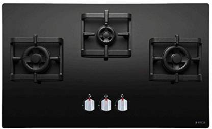 Elica 3 Burner Tempered Glass Gas Stove - Flexi Pro Rf 3 B 75 Mt Dx Elica 3 Burner Tempered Glass Gas Stove