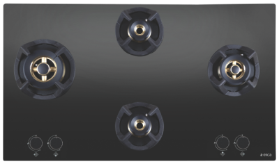 Elica 4 Burner Tempered Glass Gas Stove