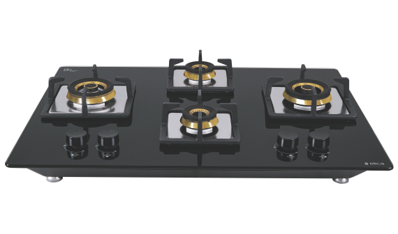Elica 4 Burner Tempered Glass Gas Stove