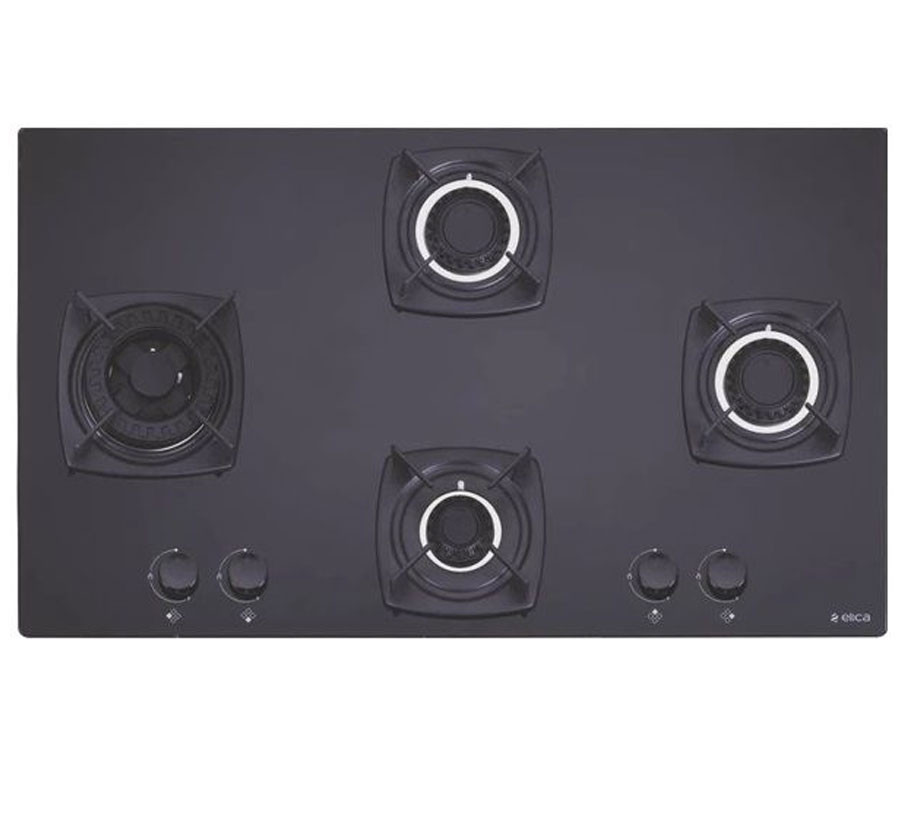 Elica 4 Burner Tempered Glass Gas Stove Elica 4 Burner Tempered Glass Gas Stove