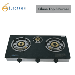 Electron 3 Burner Glass Top Gas Stove