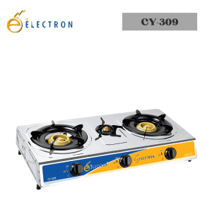 Electron 3 Burner Steel Gas Stove